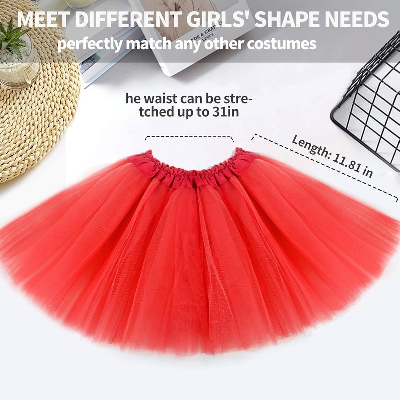 Lainlight Store Tutus for Girls 3 Layered Tulle Tutu Skirts for 4-12 Year, Birthday Dance Halloween Cosplay Party Supplies - Image 3